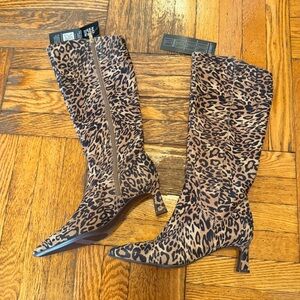 NWT Naturalizer Leopard-Print Boots — sz 9.5